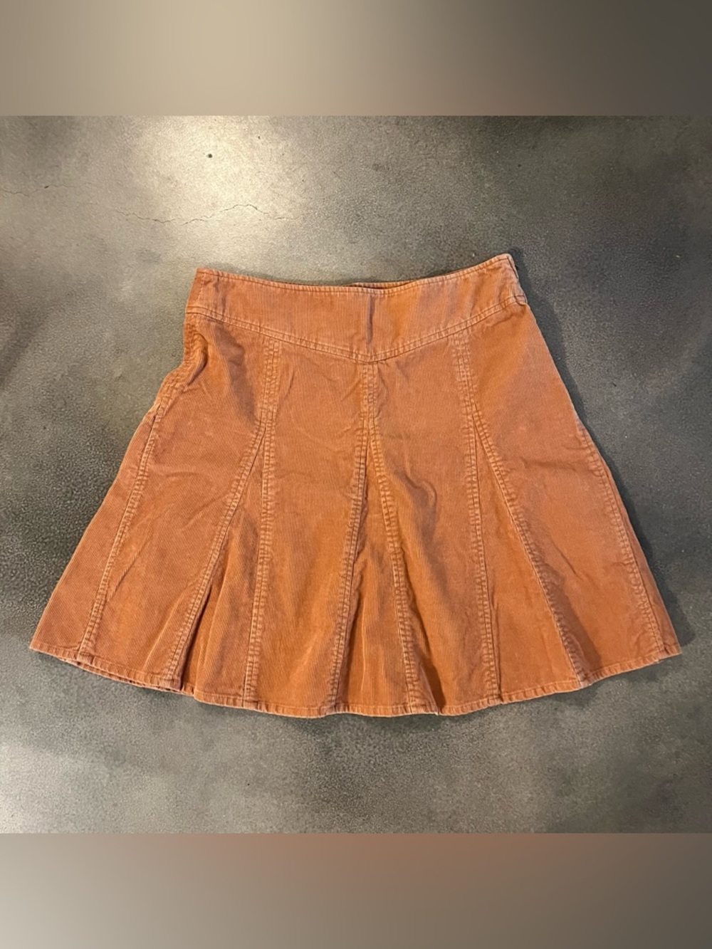 G.H. Bass & Co. Rust Corduroy A-Line Skirt 100% Cotton